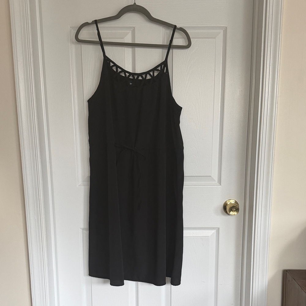 Massimo Black Strappy Mini Dress